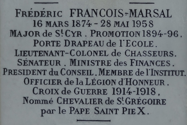 Cimetière du Père Lachaise APPL FRANCOISMARSAL Frédéric (18741958)