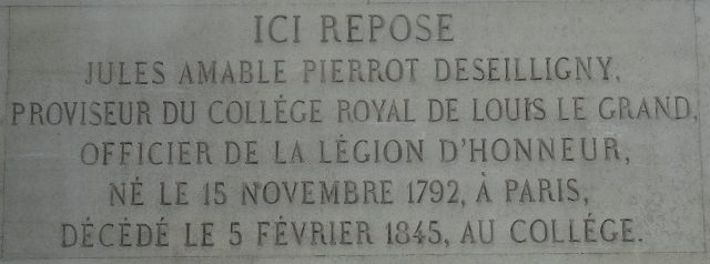 Cimetière du Père Lachaise APPL PIERROT DESEILLIGNY Nicolas Alfred