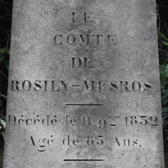 Cimetière du Père Lachaise APPL ROSILYMESROS François Etienne