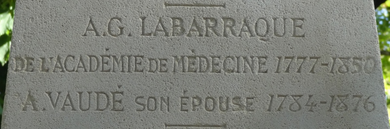 Cimetière du Père Lachaise APPL LABARRAQUE Antoine Germain (17771850)