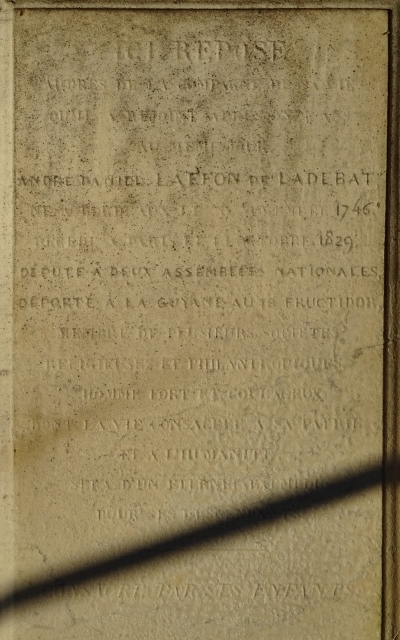 Cimetière du Père Lachaise APPL LAFFON DE LADEBAT André Daniel