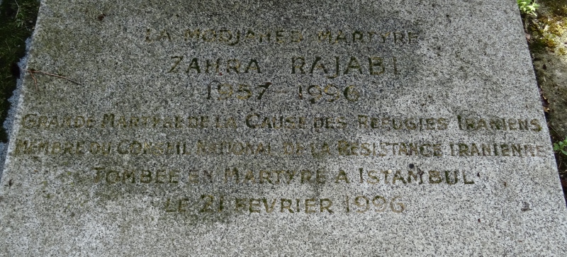Sahra Rajabi Cimetière du Père Lachaise - APPL - RAJABI Zahra (1957-1990)