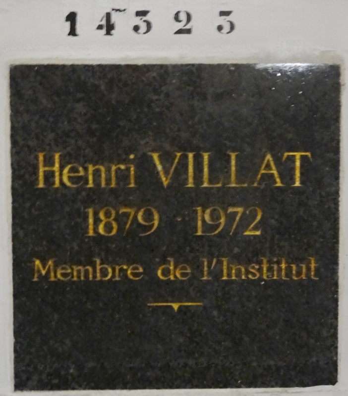 Cimetière du Père Lachaise APPL VILLAT Henri (18791972)