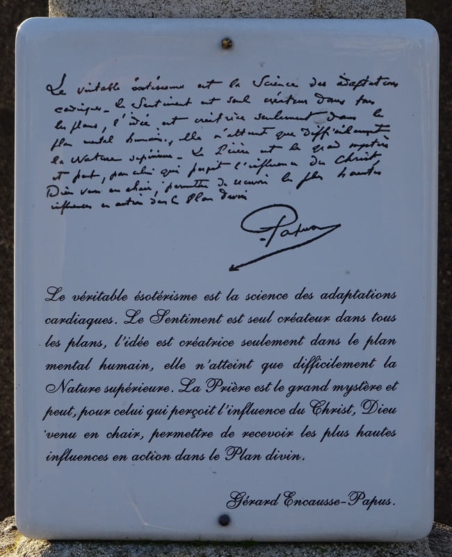 Cimetière du Père Lachaise APPL PAPUS, Gérard ENCAUSSE, dit (18651916)