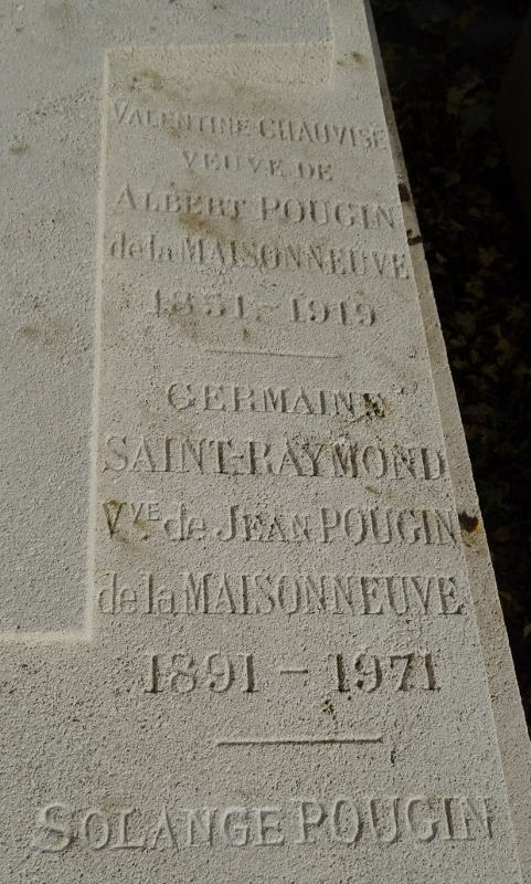 Cimetière du Père Lachaise APPL POUGIN DE LA MAISONNEUVE Albert