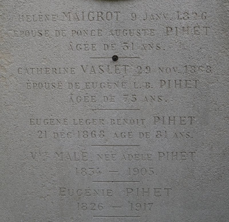 Cimetière du Père Lachaise - APPL - PIHET Eugène (1787-1868)