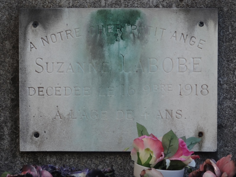 Cimetière du Père Lachaise - APPL - LABOBE Suzanne (1814-1918)