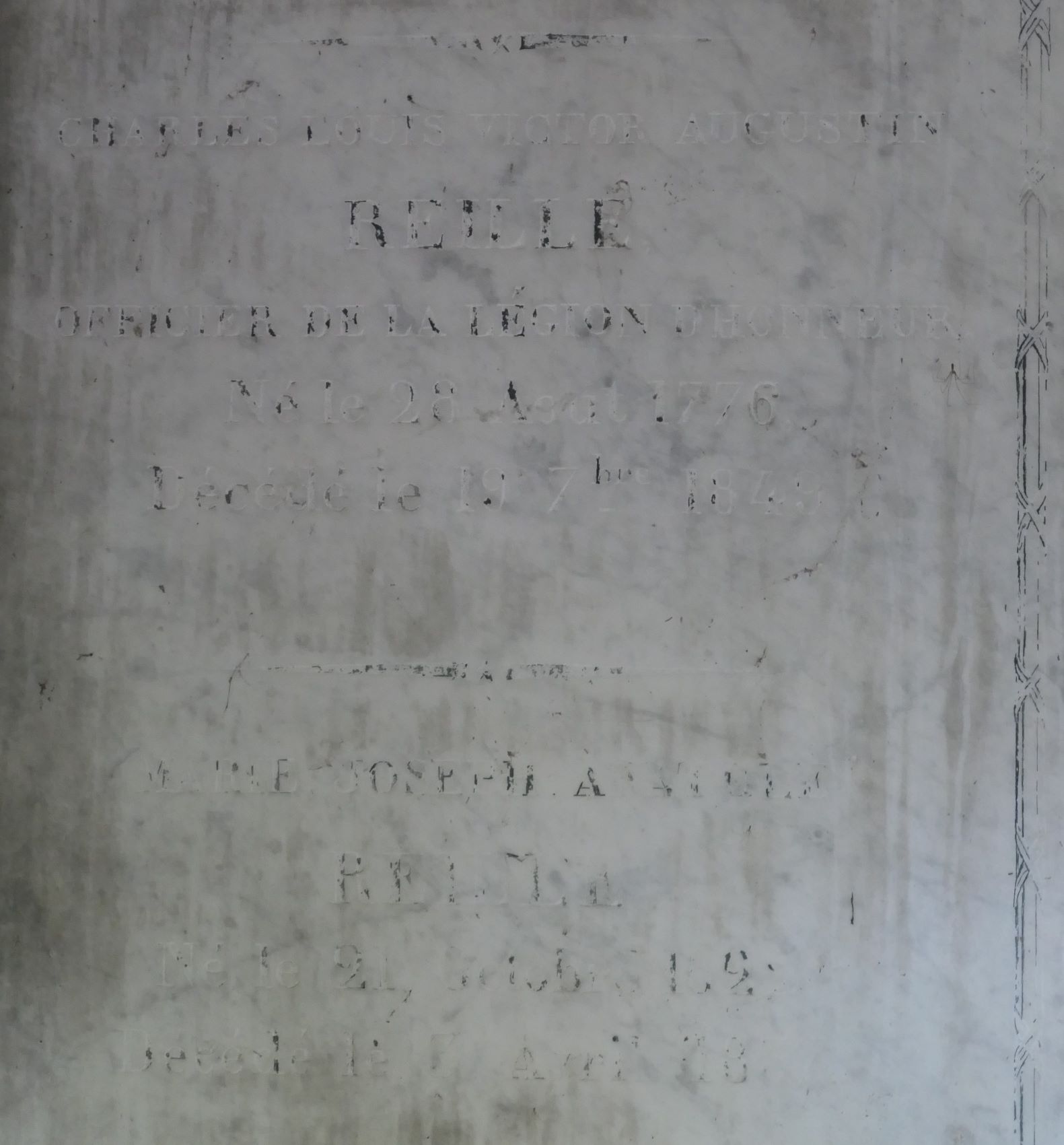 Cimetière du Père Lachaise APPL REILLE Charles Joseph (18121872)