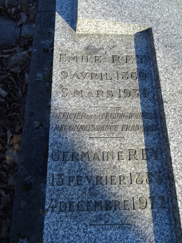 Cimetière du Père Lachaise - APPL - REY Emile (1860-1934)