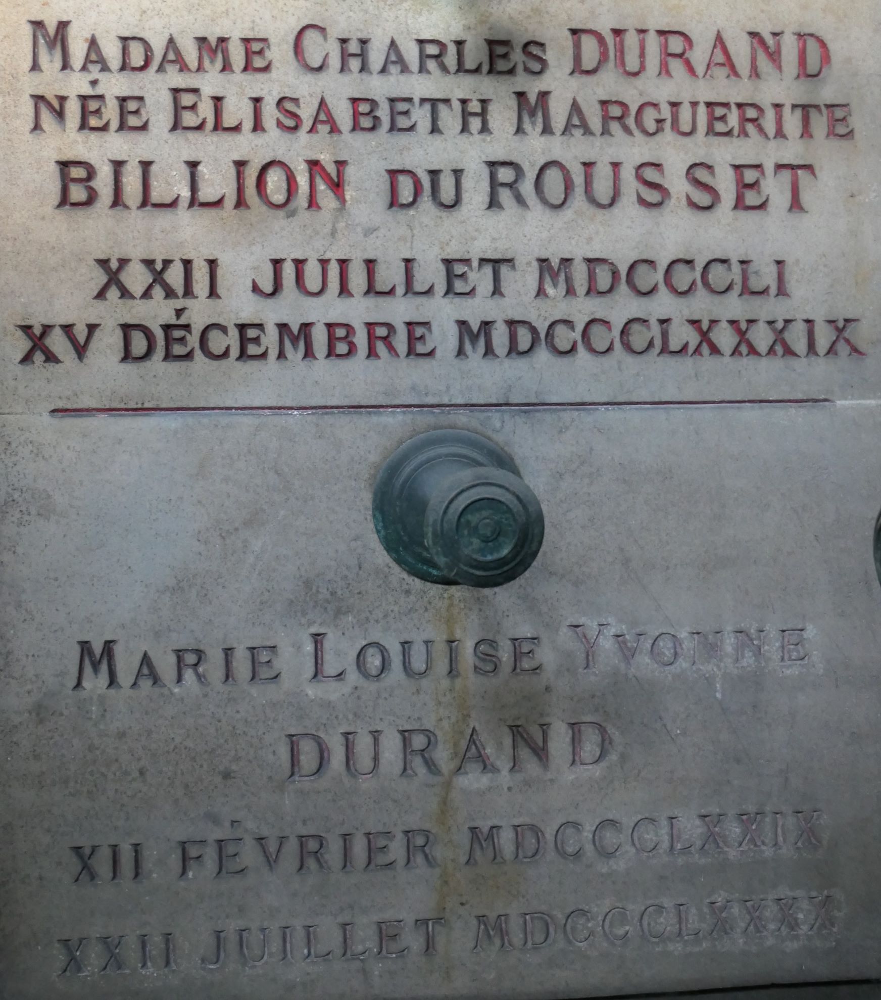 Cimetière du Père Lachaise - APPL - DURAND Odette (1885-1972)