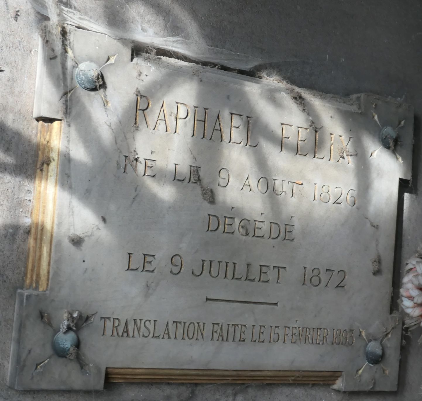 Cimetière du Père Lachaise - APPL - FELIX Raphaël (1825-1872)