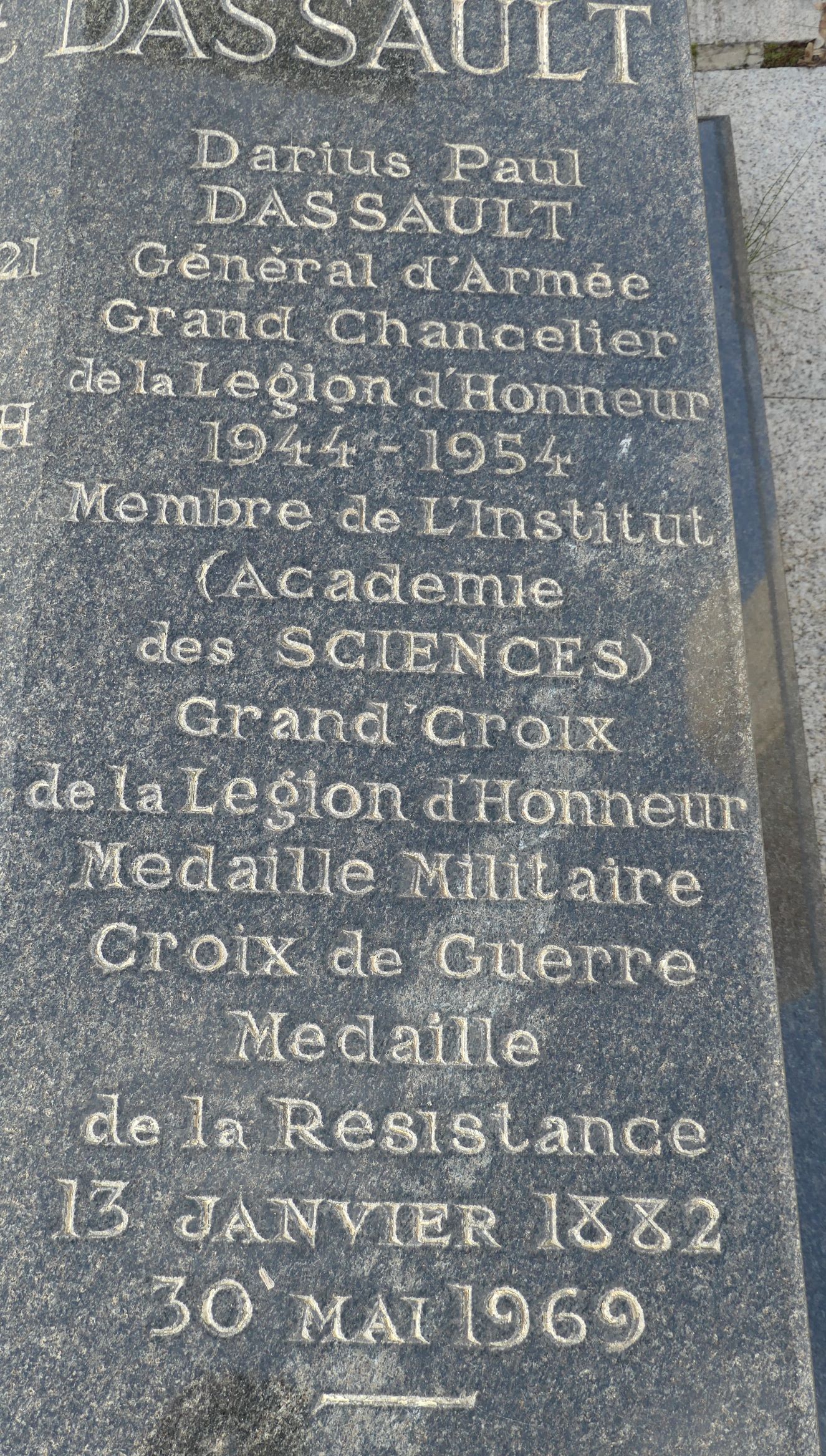 Cimetière du Père Lachaise APPL DASSAULT, Darius Paul BLOCH, dit